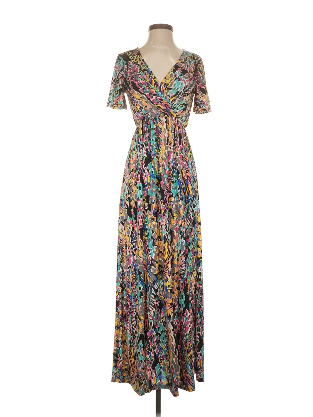 Beeson River Multicolor Abstract Print Maxi Dress